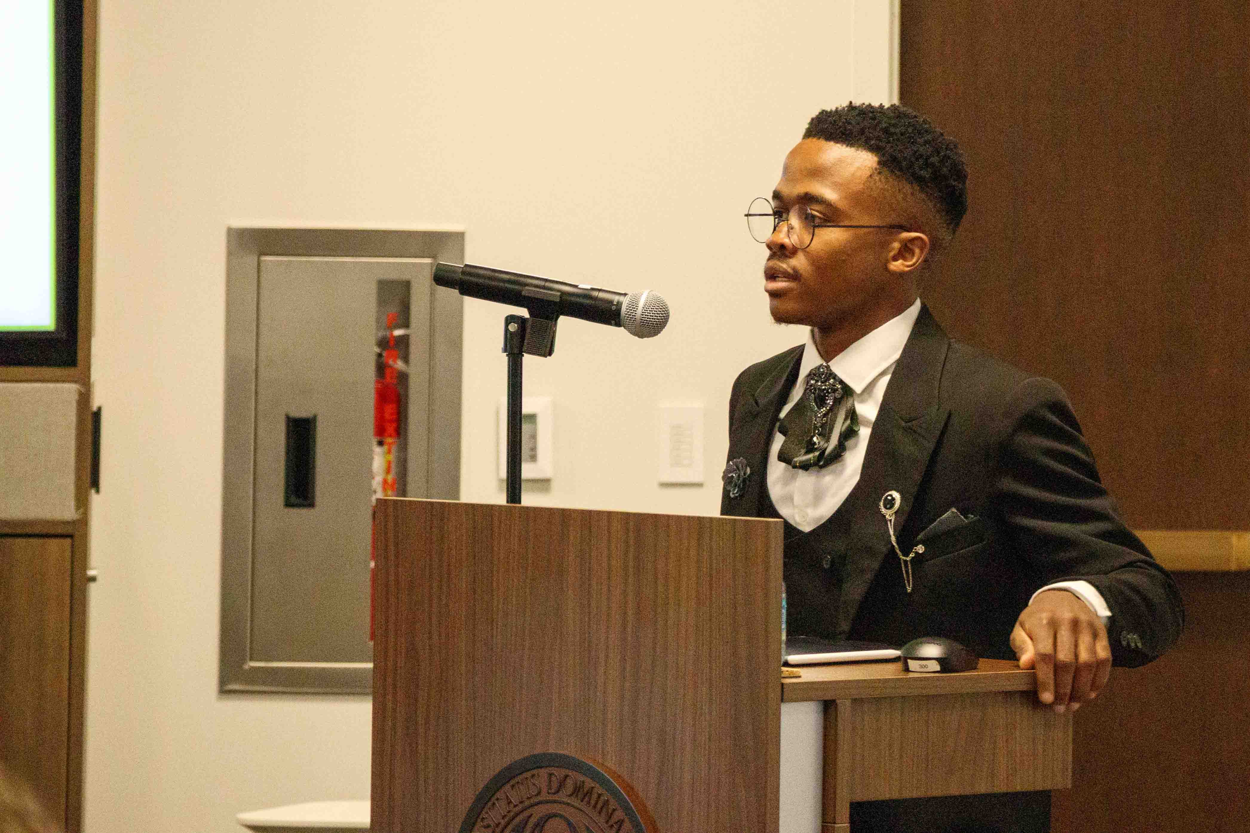 Speaker at the book launch